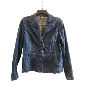 St Johns Bay stretch denim jacket size small